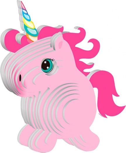 Unicorn roz 3D drăgălaș