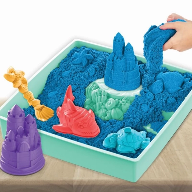 Kinetic Sand set cutie cu nisip lichid albastru