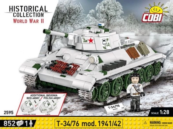 Set de construcție tanc T34-76 model 1941-42, 852 piese