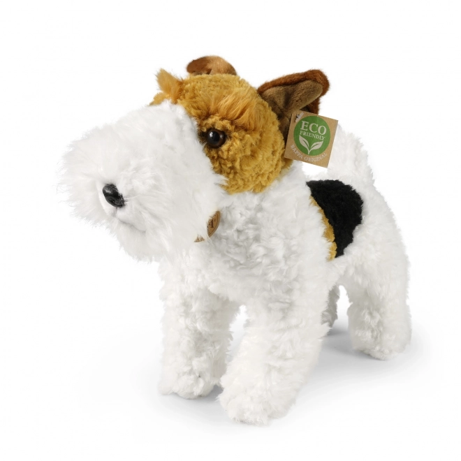 Câine de pluș eco-friendly Fox Terrier Dășenka 30 cm