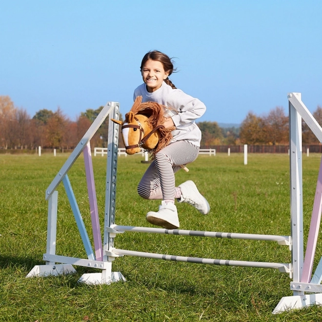 Cal de lemn pe băț Hobby Horse HOPPIHORSE Maro castaniu