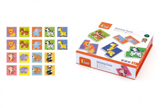 Puzzle din lemn cu animale