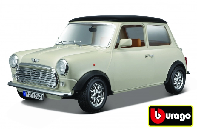 Bburago Mini Cooper 1969 Beige la scară 1:18