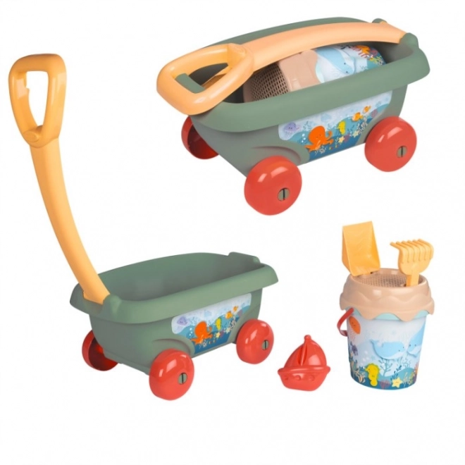 Cărucior cu accesorii de nisip Smoby