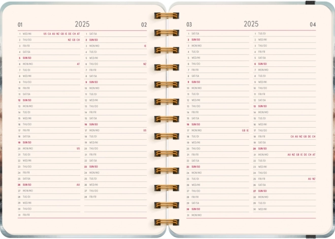 agenda spiralată Petito Japonia 2024/2025