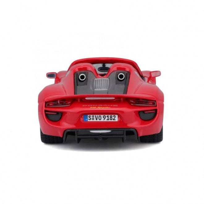 Mașinuță Bburago Porsche 918 Spyder Roșie