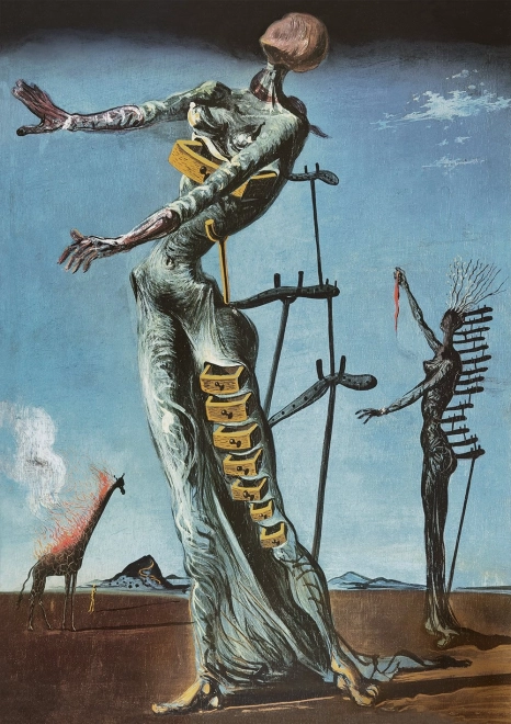 Puzzle Salvador Dalí - Girafa arzând 1000 piese