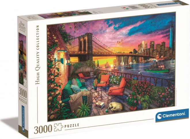 Puzzle 3000 piese - balcon la Manhattan