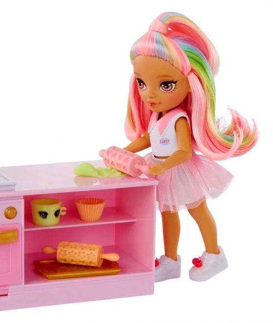 Rainbow High set cu micuța soră – cofetărie