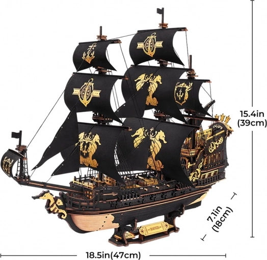 Corabie mecanică 3D Cavalerul Marin