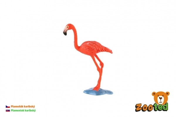 Figurină plastic flamingo din Caraibe 9cm