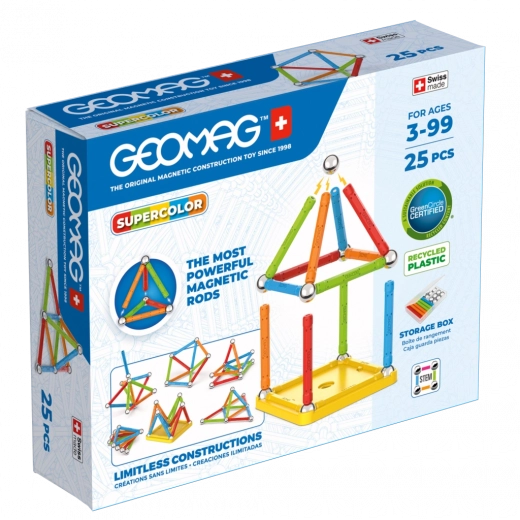 Geomag Supercolor set magnetic de construcție 25 piese