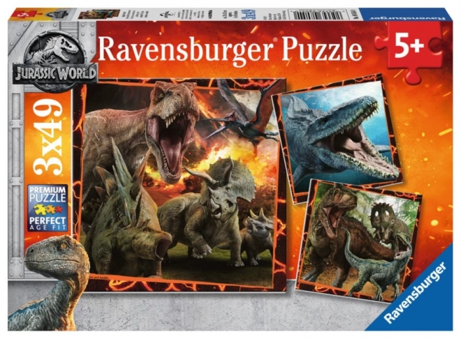 Puzzle 3x49 piese - Jurassic World