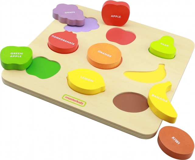Masterkidz Sortator de Forme din Lemn Fructe Colorate Montessori