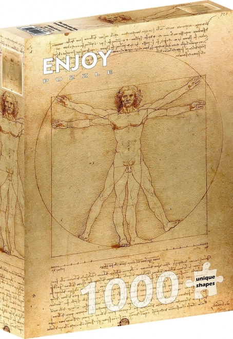 Puzzel 1000 piese bărbatul vitruvian