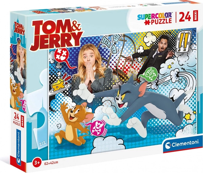 Puzzle maxi 24 piese Tom și Jerry