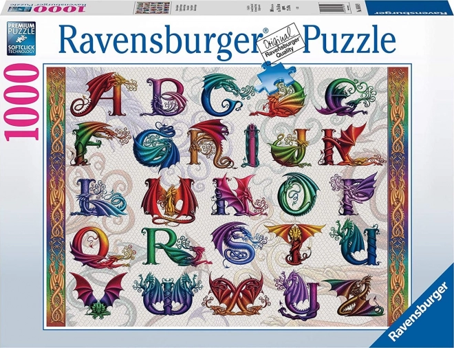 Puzzle alfabetul dragonului Ravensburger 1000 de piese