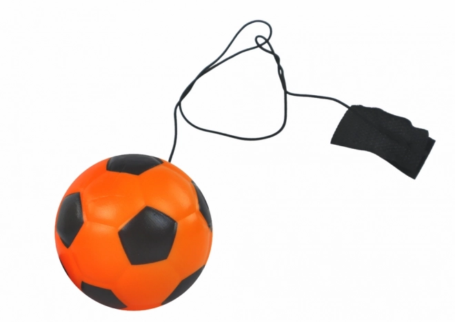 Minge de fotbal cu elastic jojo pentru sărit 6 cm portocalie