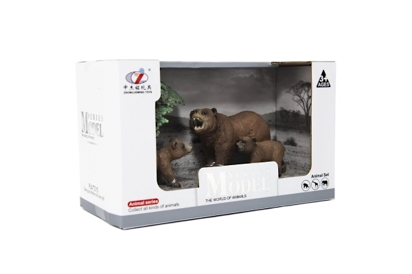 Set animale safari Zoo 10cm din plastic 4 piese în cutie