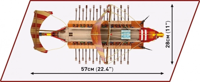 Imperiul Roman - corabie de război din blocuri construcție