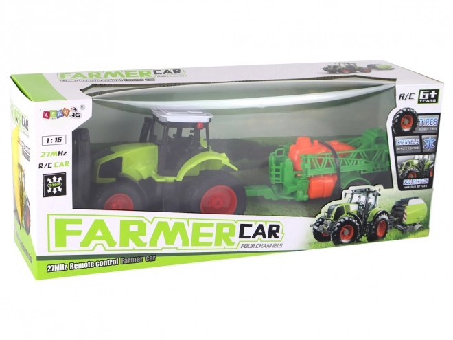 Tractor cu pulverizator RC telecomandat la scară 1:16