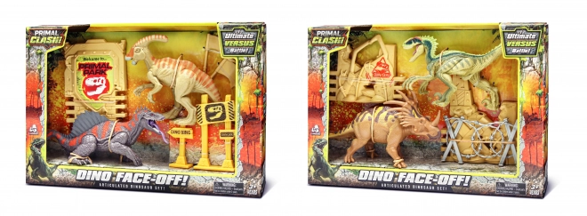 Primal Clash! Set bătălia dinozaurilor 17 cm