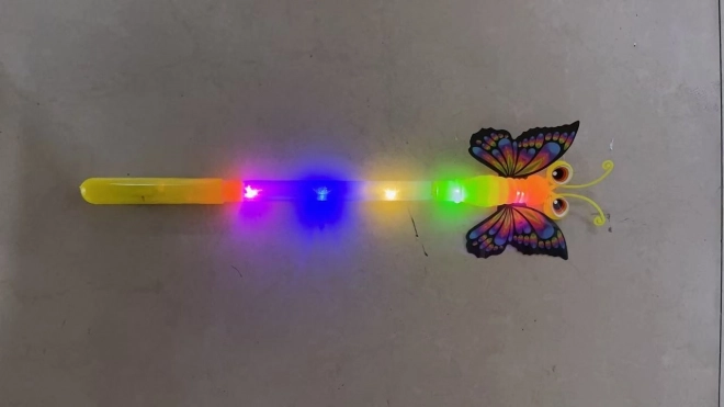 Baghetă fluture cu efecte luminoase 38 cm