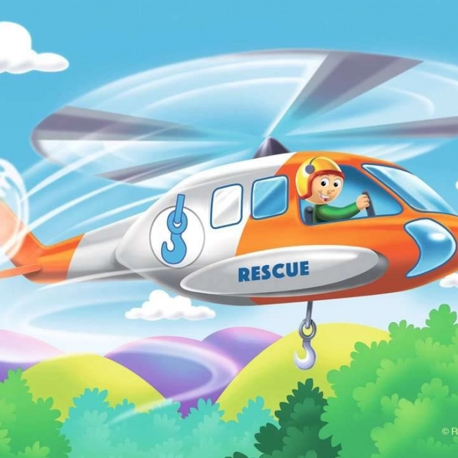Ravensburger puzzle-ul meu primul: Vehicule de salvare 4 în 1