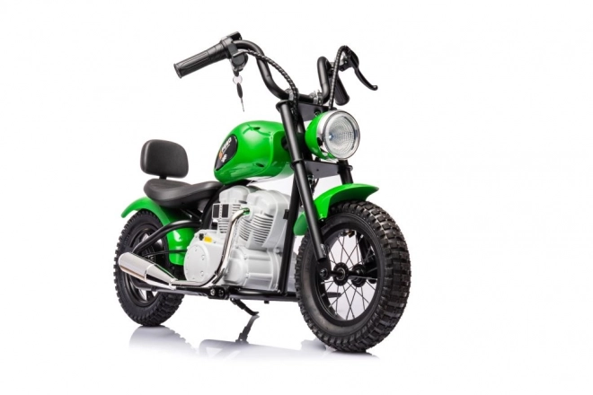 Motocicletă verde pe baterie 36V