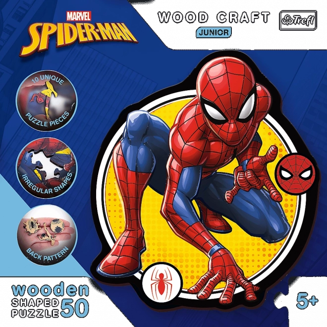 Puzzle din lemn Spiderman din seria Wood Craft Junior