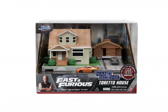 Diorama casa lui Dominic Toretto cu mașini