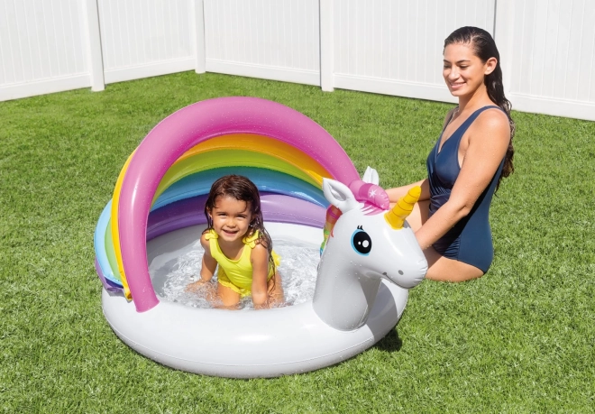 Piscină gonflabilă Unicorn cu acoperiș pentru copii - Intex