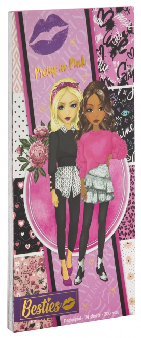 Hârtie decorativă colorată 30x15 cm 24 coli