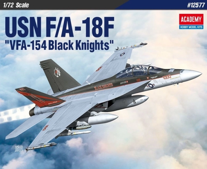 Avion USN F/A-18F VFA-154 Black Knights kit plastic 1/72