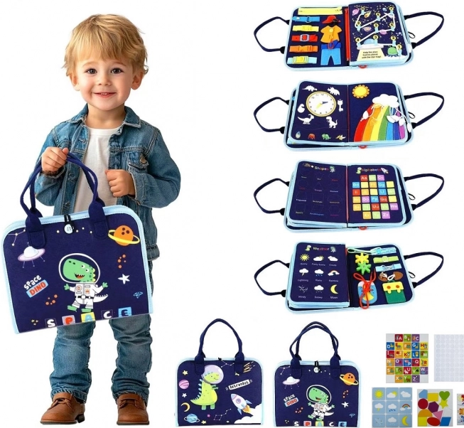 Carte senzorială busy cu tematică spațială 2Kids Toys