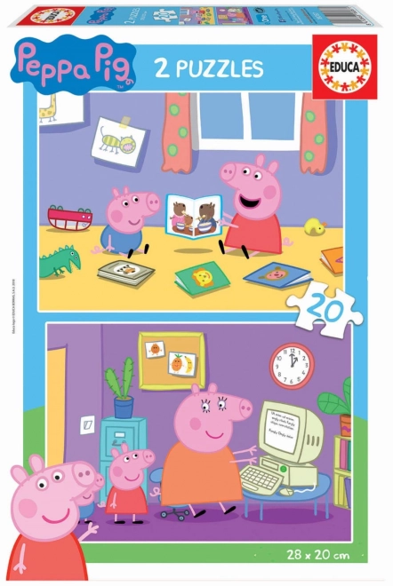 Puzzle Peppa Pig 2x20 piese Educa