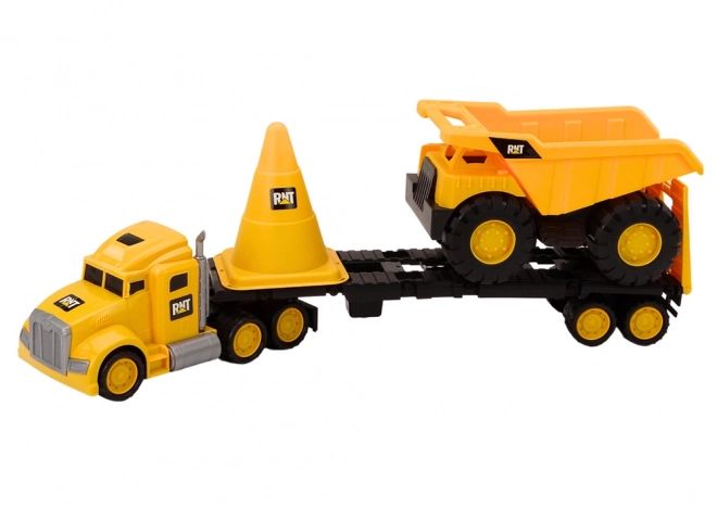 Set joacă camion și basculantă construcții galben