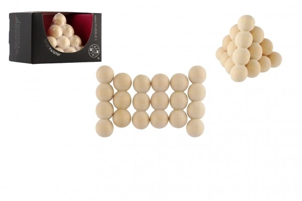 Hlavolam Pyramida din Lemn în Cutie