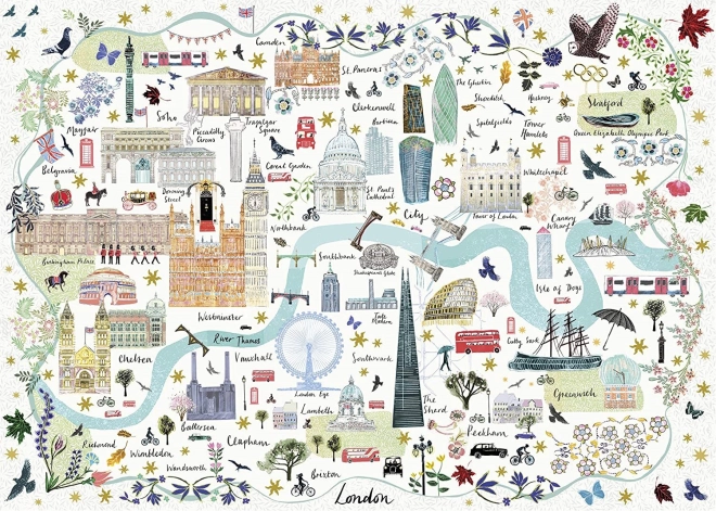 Ilustrație detaliată a Londrei