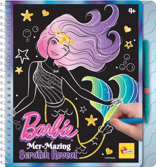 Caiet de schițe Barbie Mer-mazing Scratch Reveal