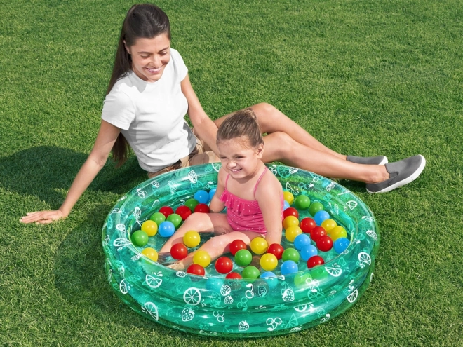 Piscină gonflabilă 2 în 1 cu bile BESTWAY – turcoaz