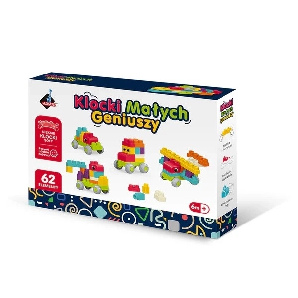 Klocki moi genii moale 62 elemente