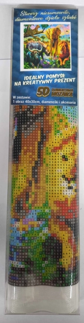 Norimpex Pictură cu diamante Regatul animalelor 30x40cm