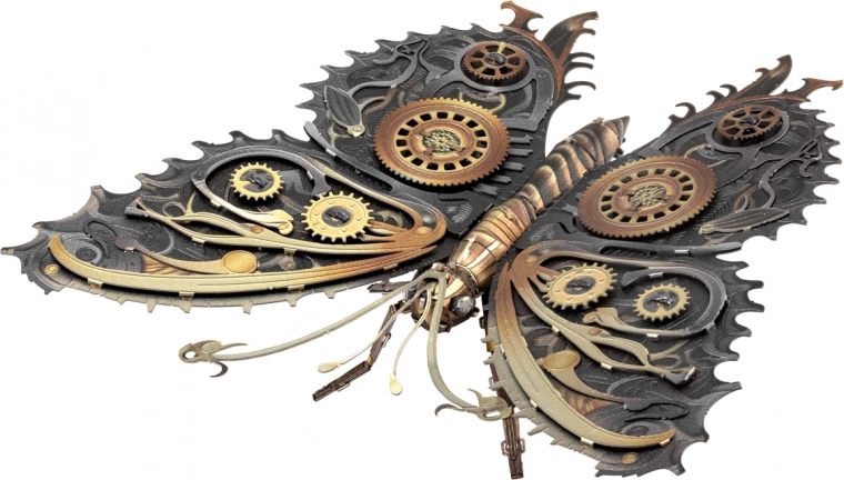 Puzzle 3D Fluture steampunk