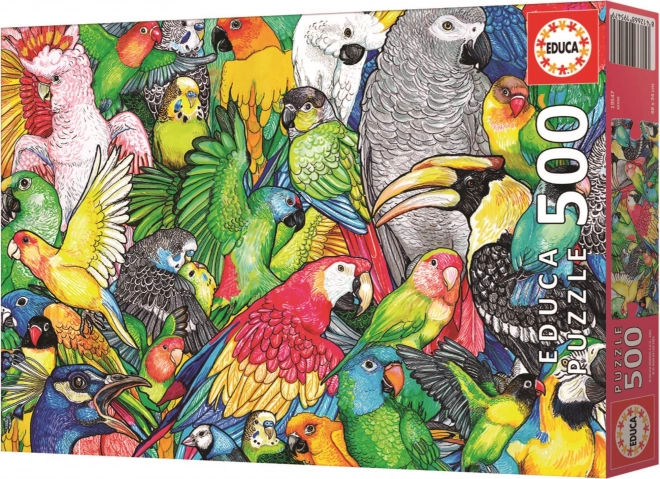 Puzzle Educa Papagali 500 piese