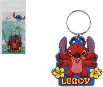 Breloc pentru chei Lilo & Stitch roșu din cauciuc