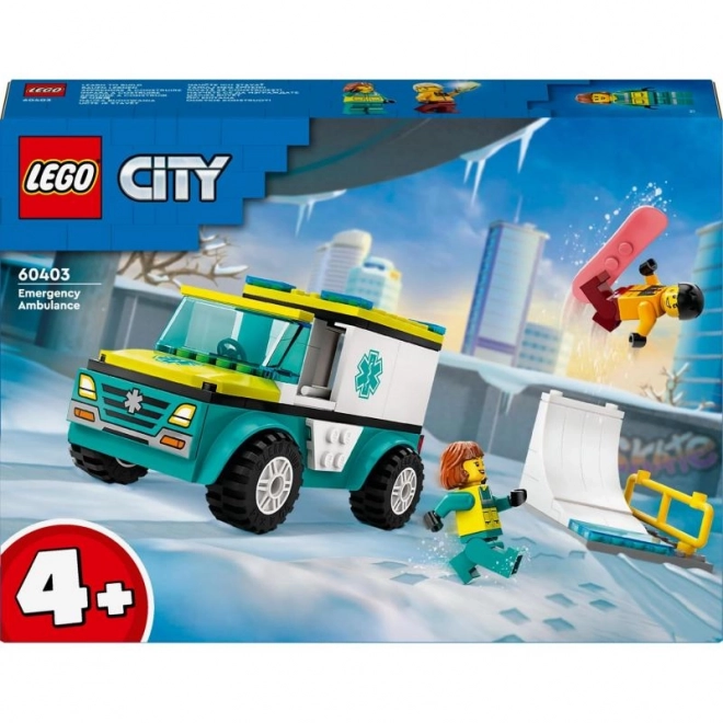 Ambulanța și snowboarder LEGO City