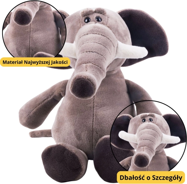 Mic elefant de pluș cu ventuză 16 cm