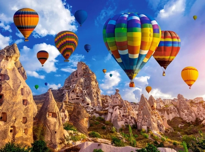 Puzzle 2000 de piese baloane colorate Cappadocia