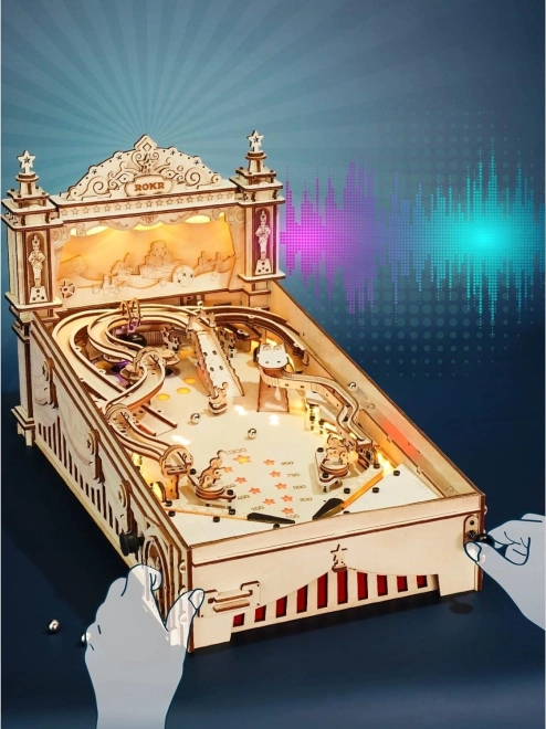 Puzzle 3D Din Lemn Automat Pinball